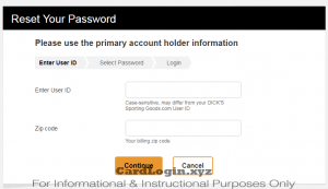 Retrieve Dick's login details