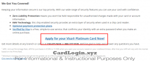 Apply for AFFCU Visa Platinum card