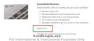 Apply for Exxon Mobil Business Card